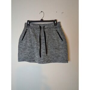 Tek Gear Women's Heathered Skort Athletic Skirt with Built-in Shorts Gray Size M